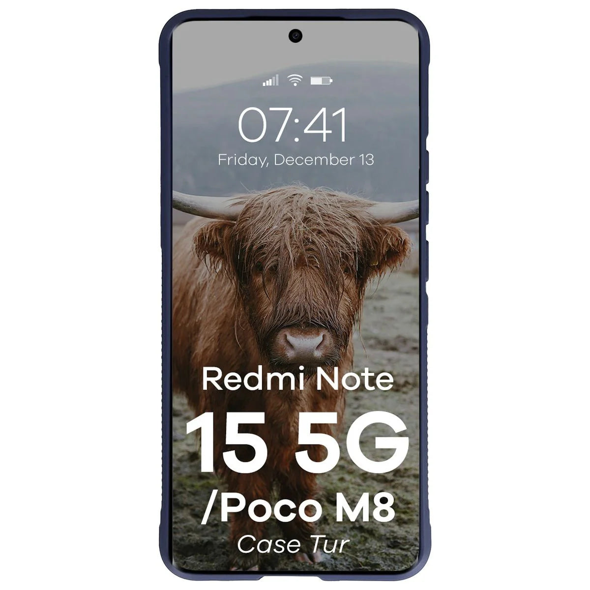 Robuste Handyhülle für Xiaomi Redmi Note 15 5G / POCO M8 5G, Bizon Case Tur, Dunkelblau