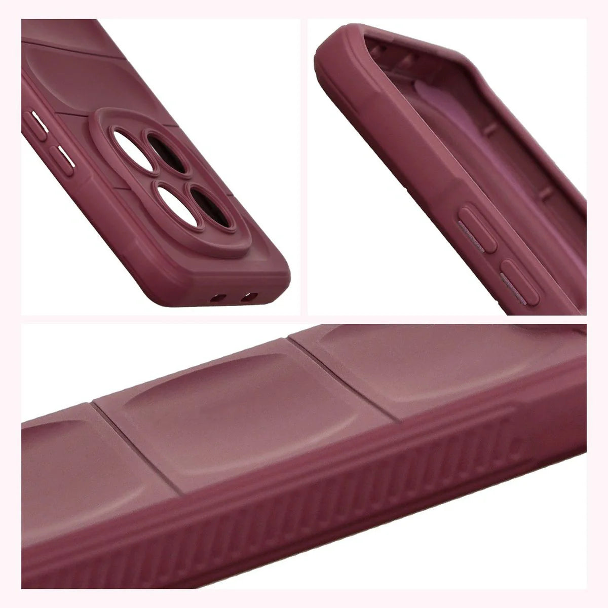Robuste Handyhülle für Xiaomi Redmi Note 15 5G / POCO M8 5G, Bizon Case Tur, Burgunderrot