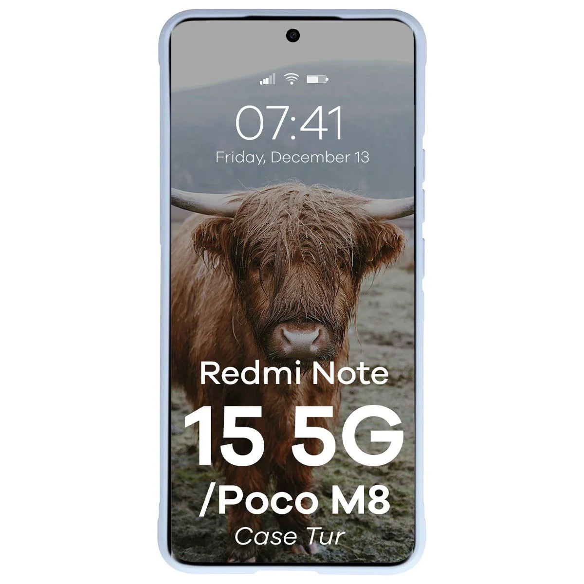 Robuste Handyhülle für Xiaomi Redmi Note 15 5G / POCO M8 5G, Bizon Case Tur, Hellblau