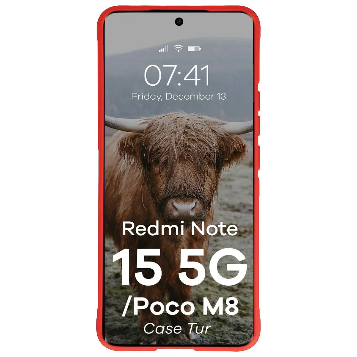 Robuste Handyhülle für Xiaomi Redmi Note 15 5G / POCO M8 5G, Bizon Case Tur, Rot