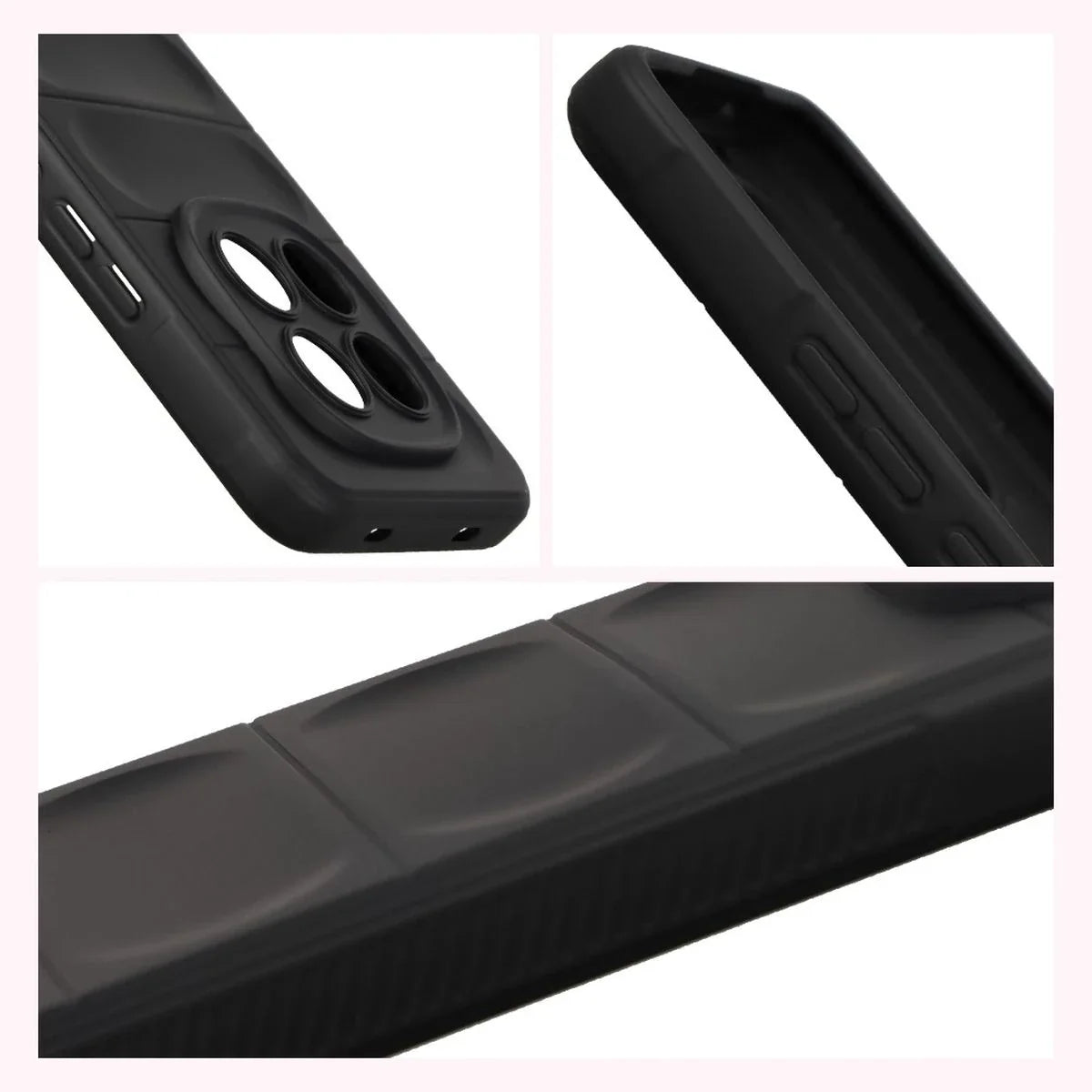 Robuste Handyhülle für Xiaomi Redmi Note 15 Pro 4G, Bizon Case Tur, Schwarz