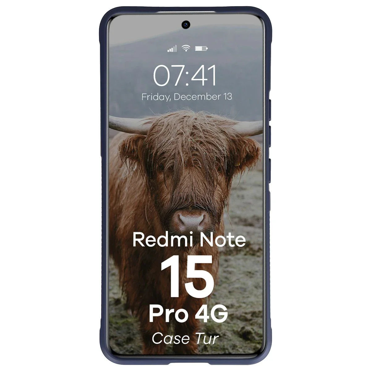 Robuste Handyhülle für Xiaomi Redmi Note 15 Pro 4G, Bizon Case Tur, Dunkelblau