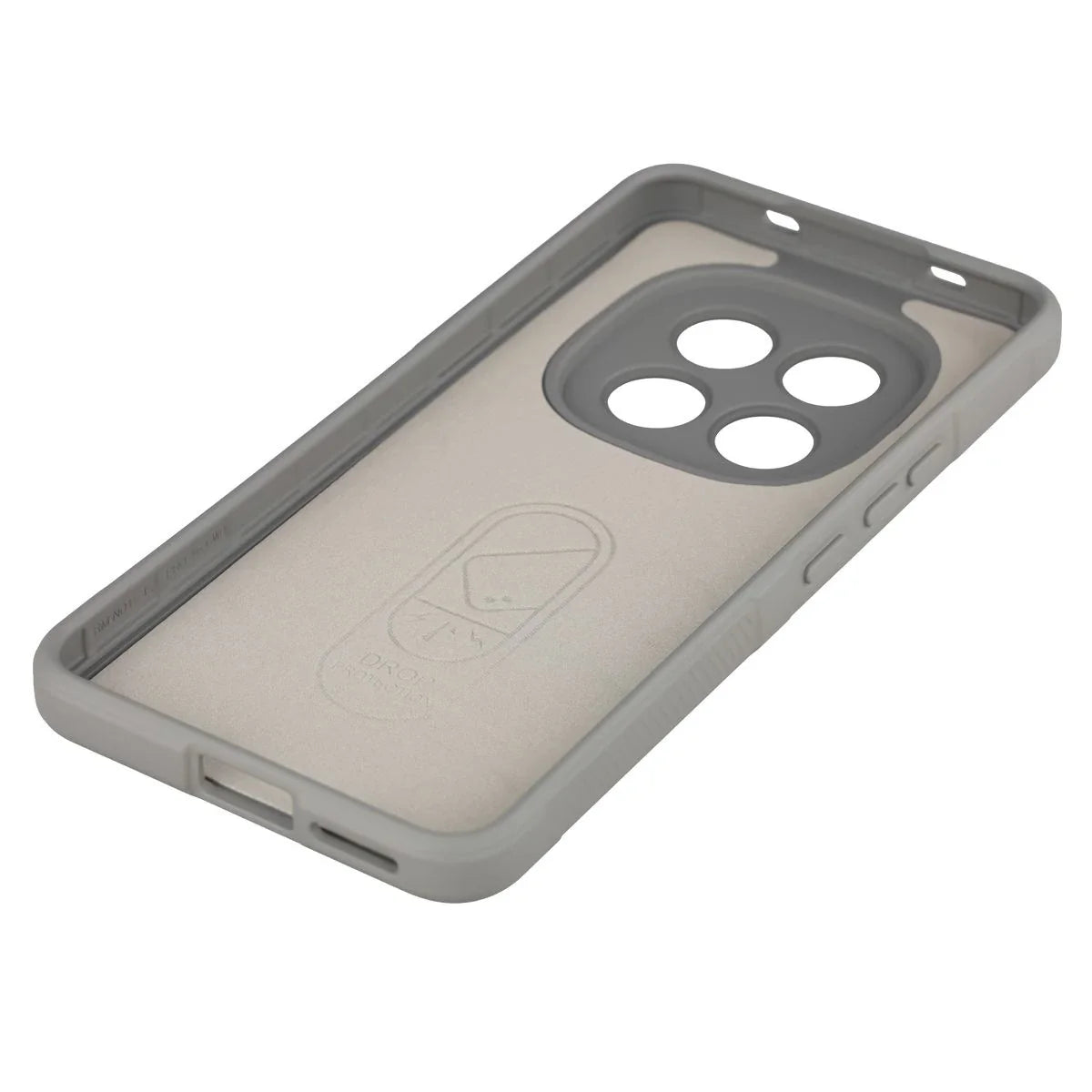 Robuste Handyhülle für Xiaomi Redmi Note 15 Pro 4G, Bizon Case Tur, Hellgrau