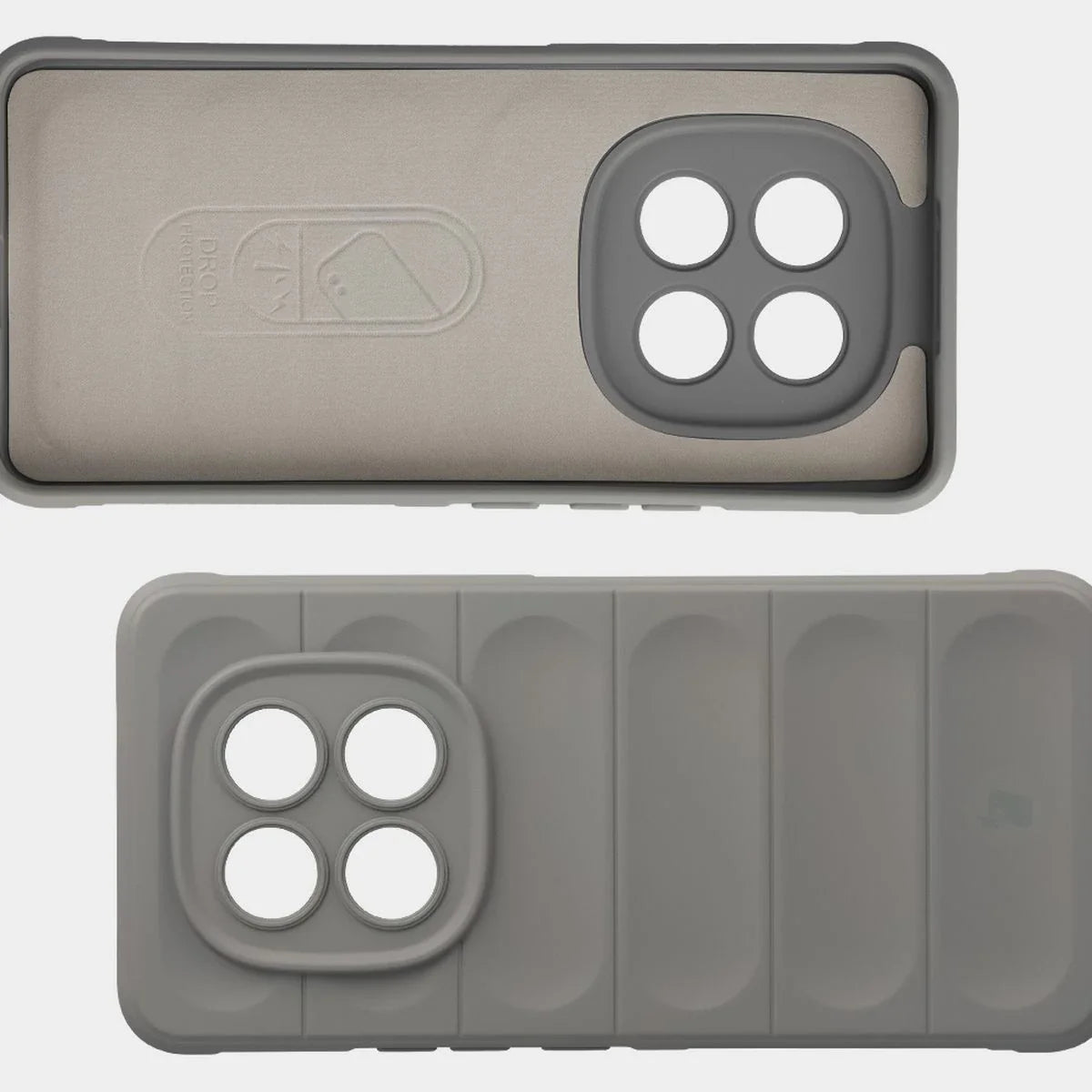Robuste Handyhülle für Xiaomi Redmi Note 15 Pro 4G, Bizon Case Tur, Hellgrau