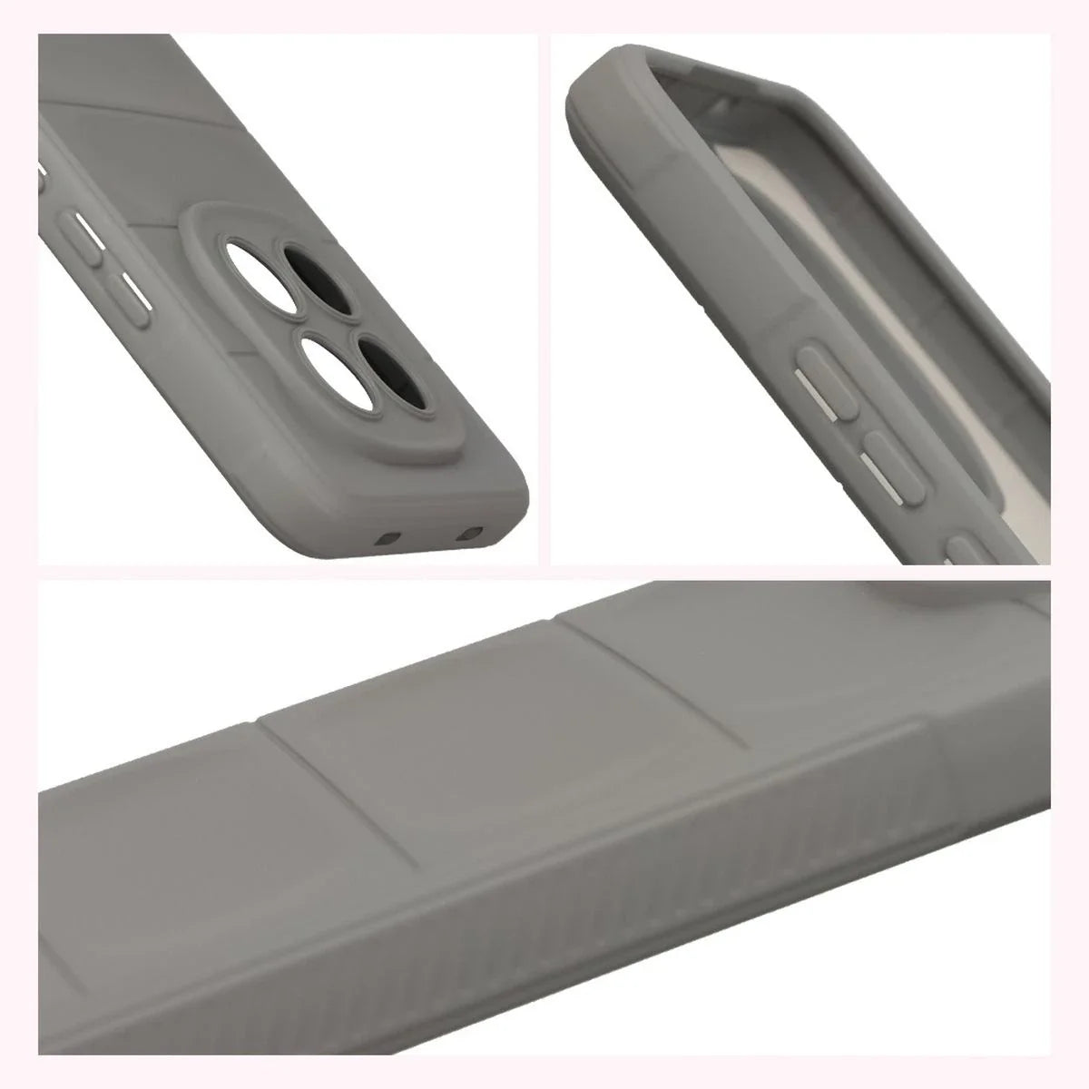 Robuste Handyhülle für Xiaomi Redmi Note 15 Pro 4G, Bizon Case Tur, Hellgrau