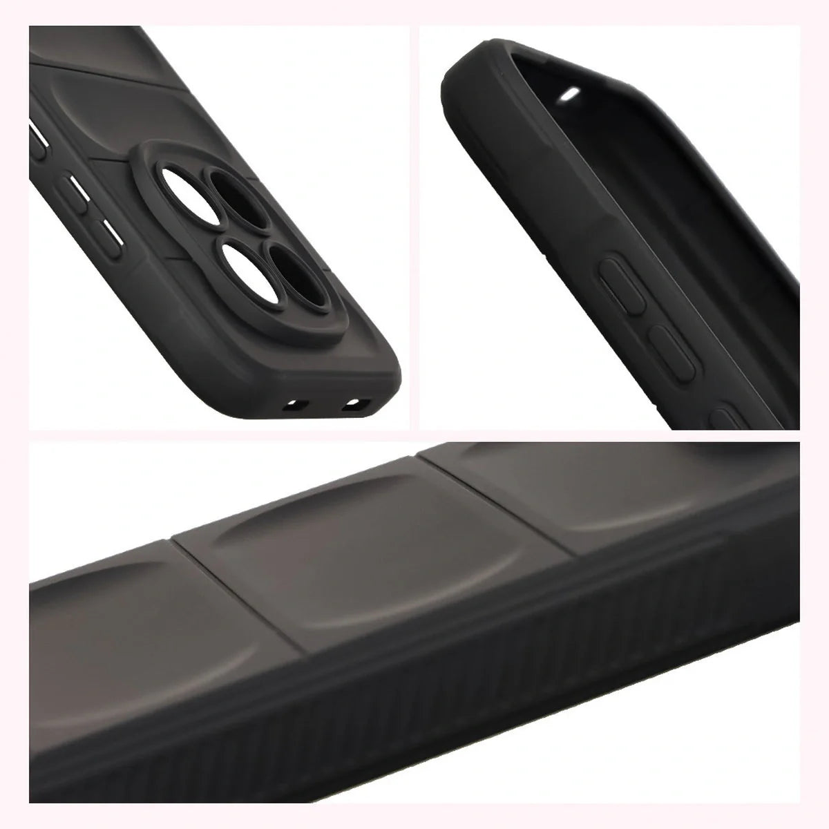 Robuste Handyhülle für Xiaomi Redmi Note 15 Pro 5G, Bizon Case Tur, Schwarz