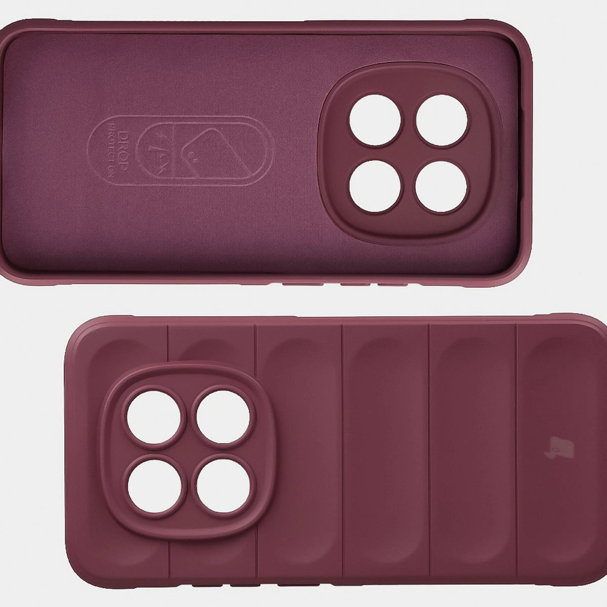 Robuste Handyhülle für Xiaomi Redmi Note 15 Pro 5G, Bizon Case Tur, Burgunderrot