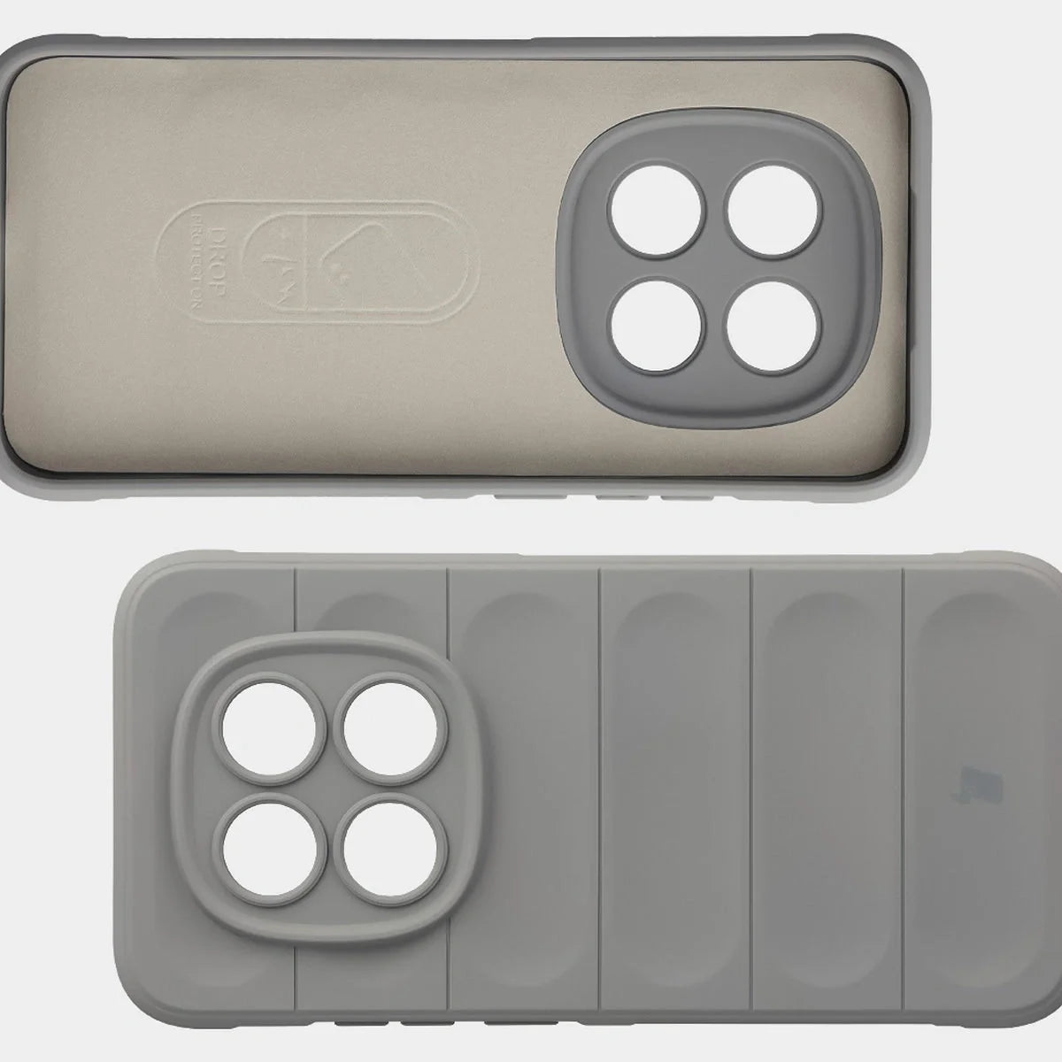 Robuste Handyhülle für Xiaomi Redmi Note 15 Pro 5G, Bizon Case Tur, Hellgrau