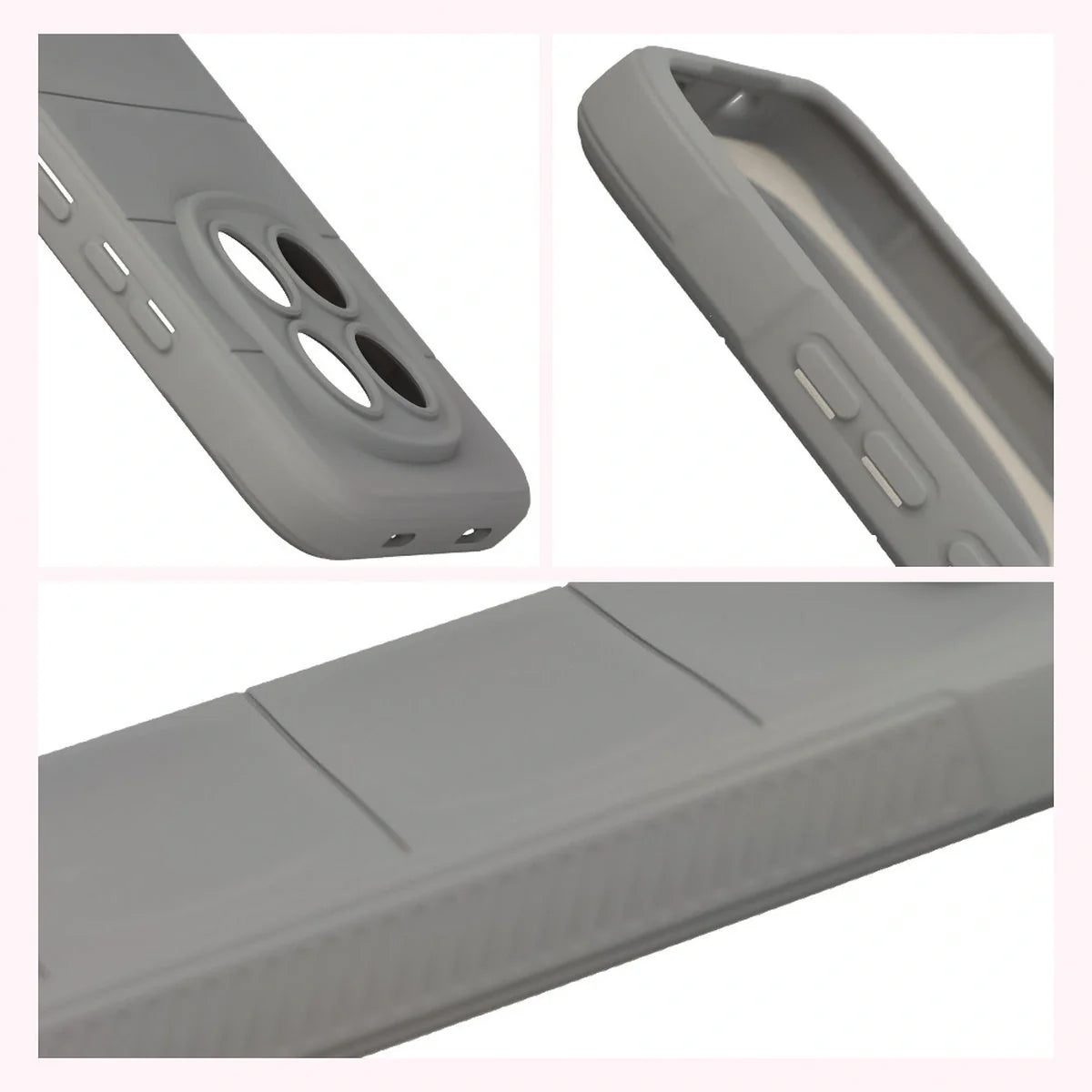 Robuste Handyhülle für Xiaomi Redmi Note 15 Pro 5G, Bizon Case Tur, Hellgrau