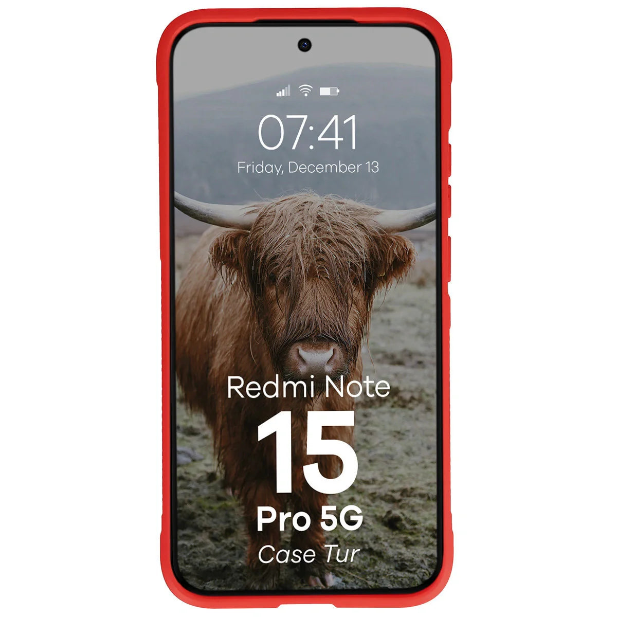 Robuste Handyhülle für Xiaomi Redmi Note 15 Pro 5G, Bizon Case Tur, Rot