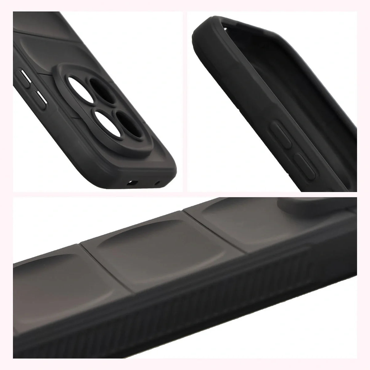 Robuste Handyhülle für Xiaomi Redmi Note 15 Pro Plus 5G / POCO M8 Pro 5G, Bizon Case Tur, Schwarz