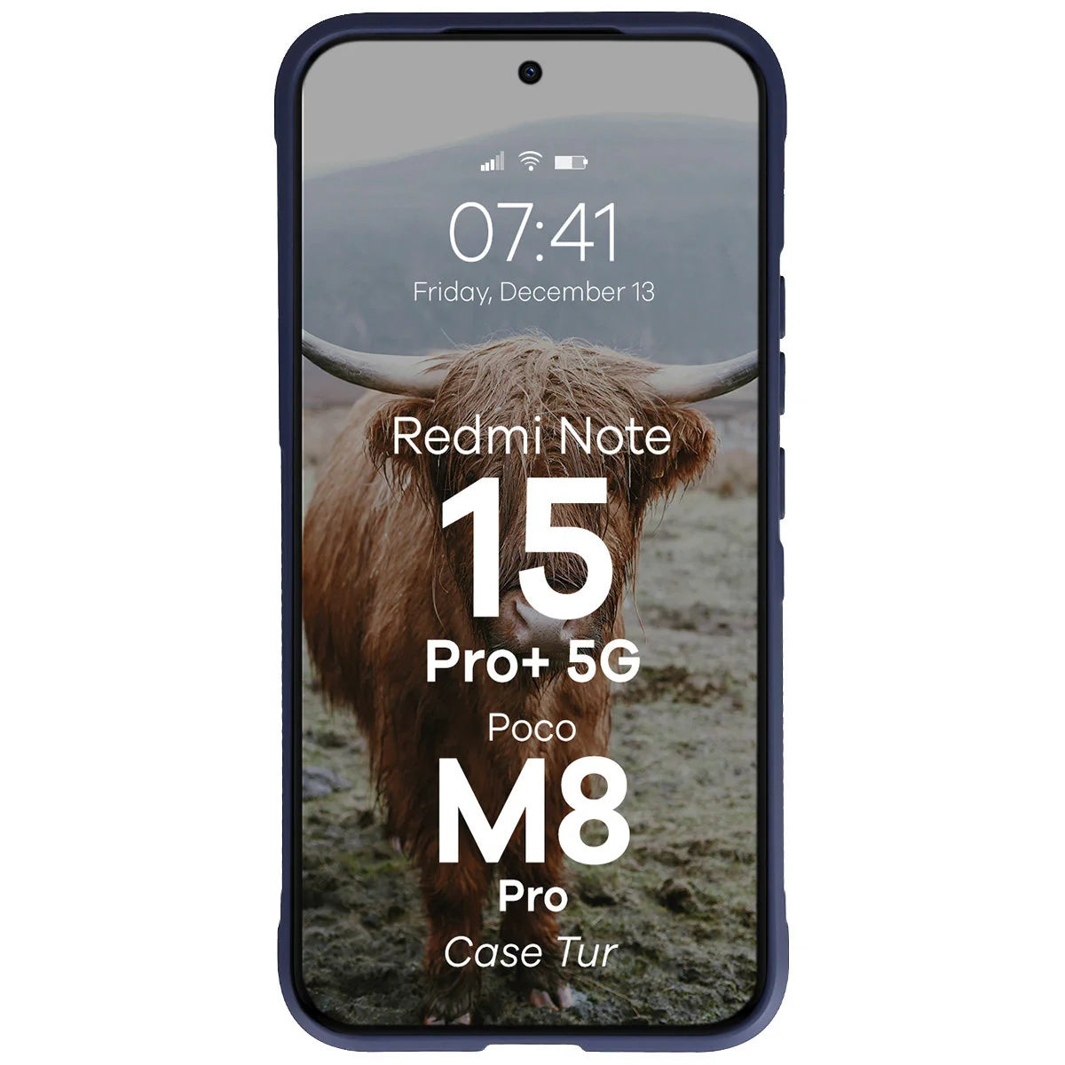 Robuste Handyhülle für Xiaomi Redmi Note 15 Pro Plus 5G / POCO M8 Pro 5G, Bizon Case Tur, Dunkelblau