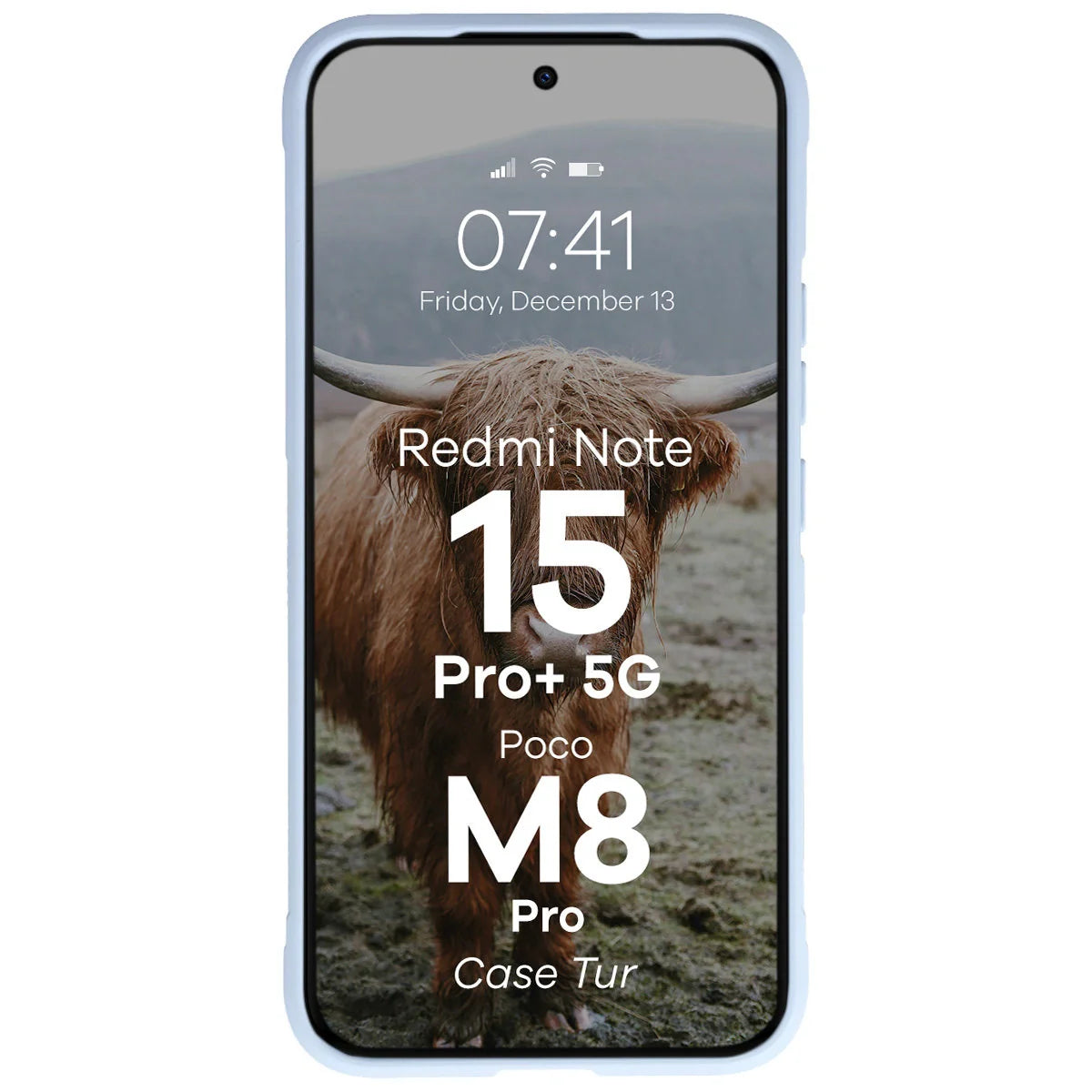Robuste Handyhülle für Xiaomi Redmi Note 15 Pro Plus 5G / POCO M8 Pro 5G, Bizon Case Tur, Hellblau