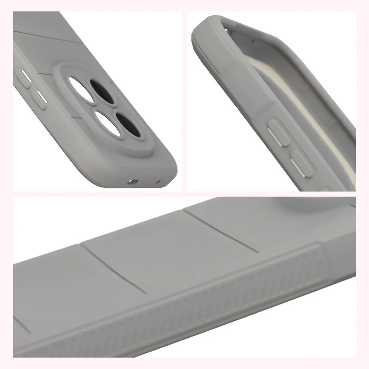 Robuste Handyhülle für Xiaomi Redmi Note 15 Pro Plus 5G / POCO M8 Pro 5G, Bizon Case Tur, Hellgrau