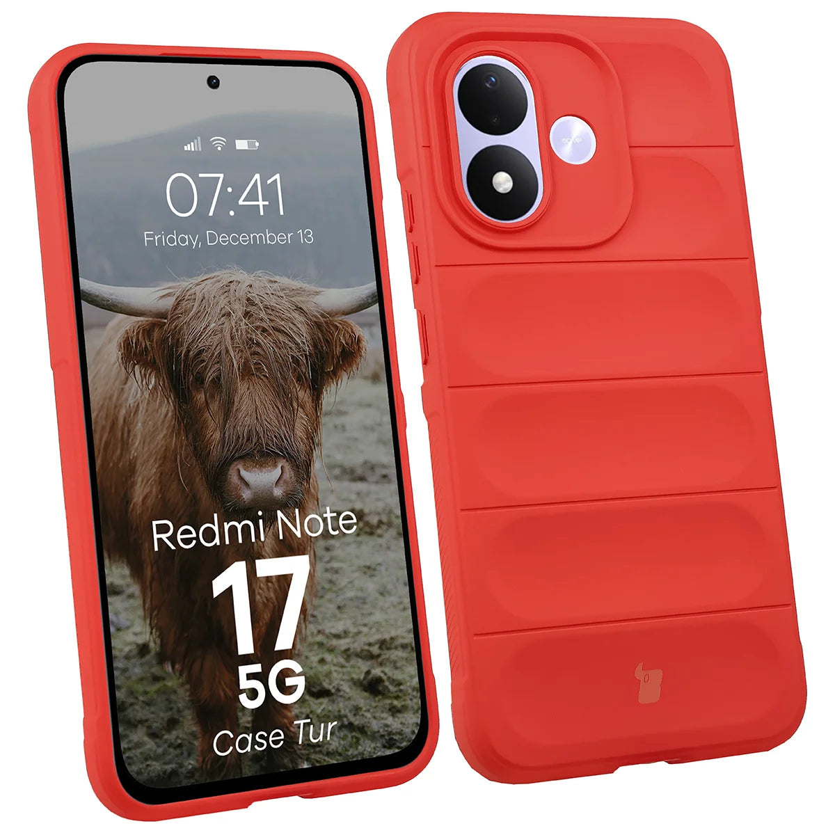 Robuste Handyhülle für Xiaomi Redmi Note 17 5G, Bizon Case Tur, Rot (1/8)