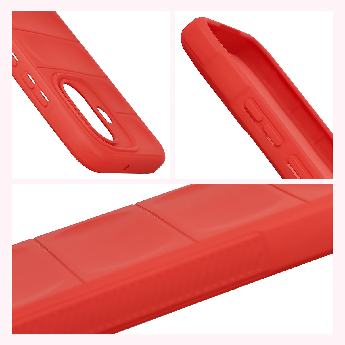 Robuste Handyhülle für Xiaomi Redmi Note 17 5G, Bizon Case Tur, Rot (7/8)