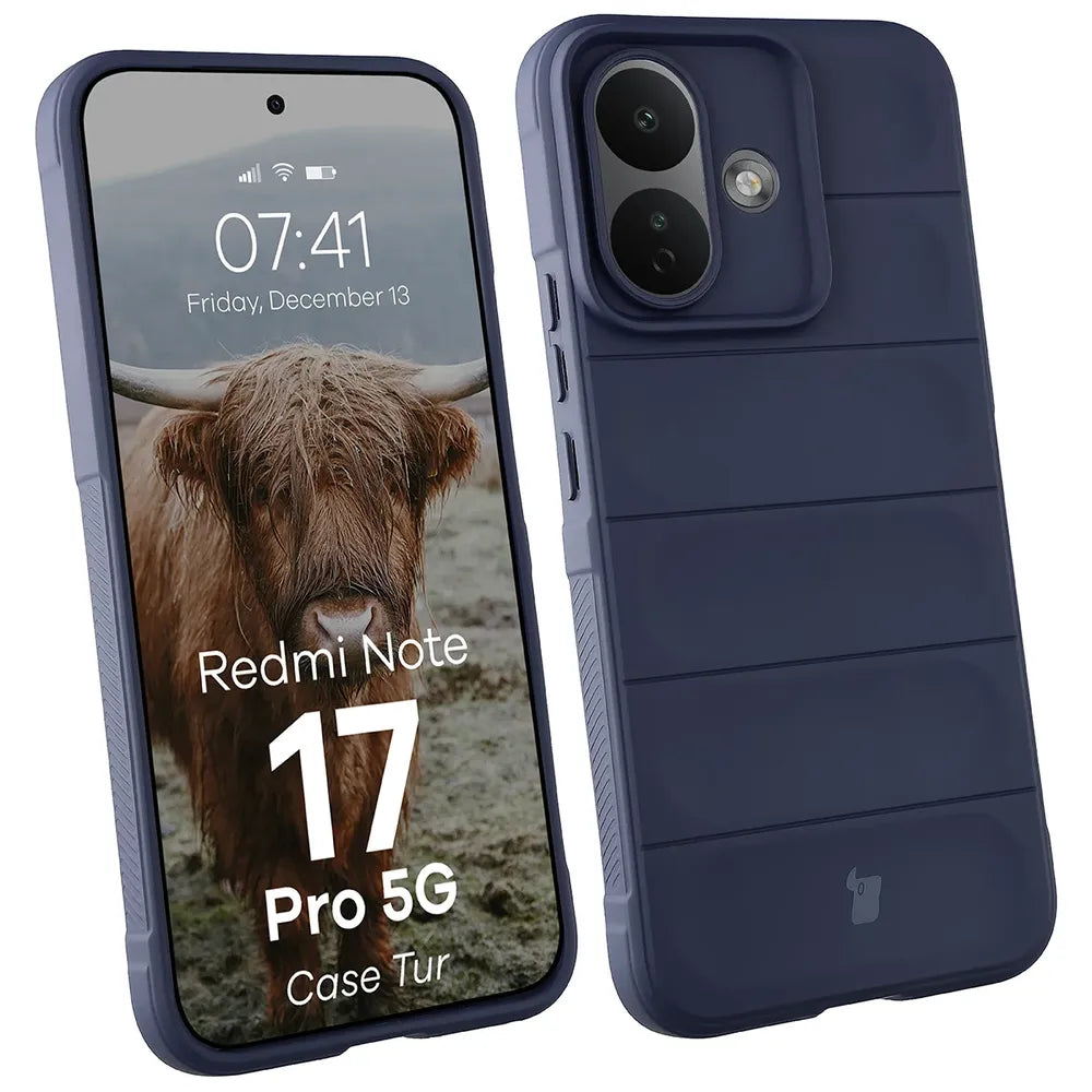Robuste Handyhülle für Xiaomi Redmi Note 17 Pro 5G, Bizon Case Tur, Dunkelblau (1/8)