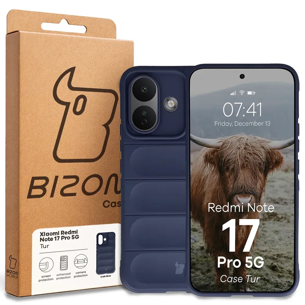 Robuste Handyhülle für Xiaomi Redmi Note 17 Pro 5G, Bizon Case Tur, Dunkelblau (8/8)
