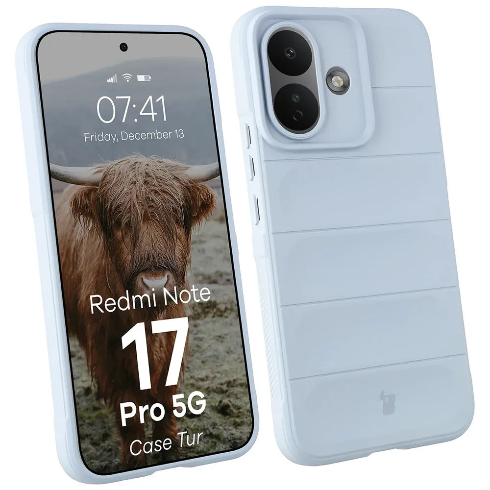 Robuste Handyhülle für Xiaomi Redmi Note 17 Pro 5G, Bizon Case Tur, Hellblau (1/8)