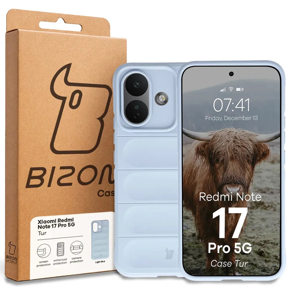Robuste Handyhülle für Xiaomi Redmi Note 17 Pro 5G, Bizon Case Tur, Hellblau (8/8)