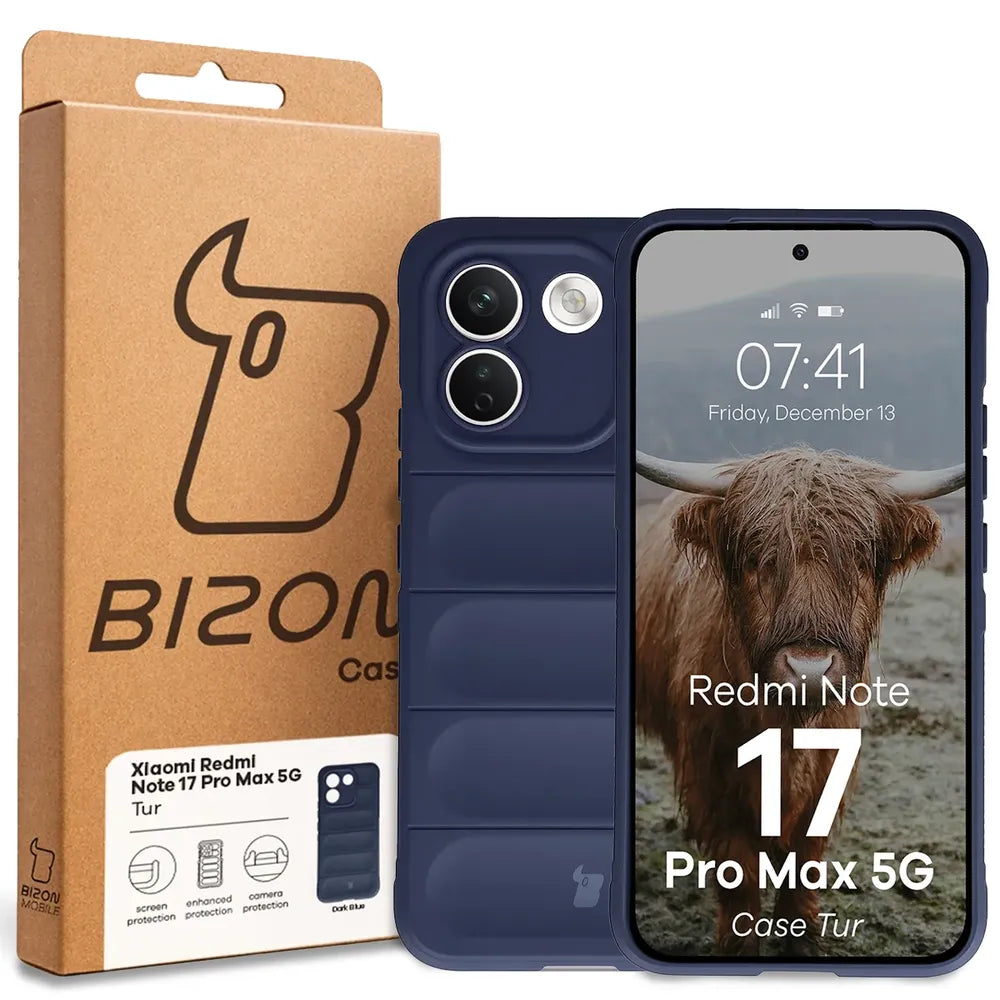 Robuste Handyhülle für Xiaomi Redmi Note 17 Pro Max 5G, Bizon Case Tur, Dunkelblau (8/8)