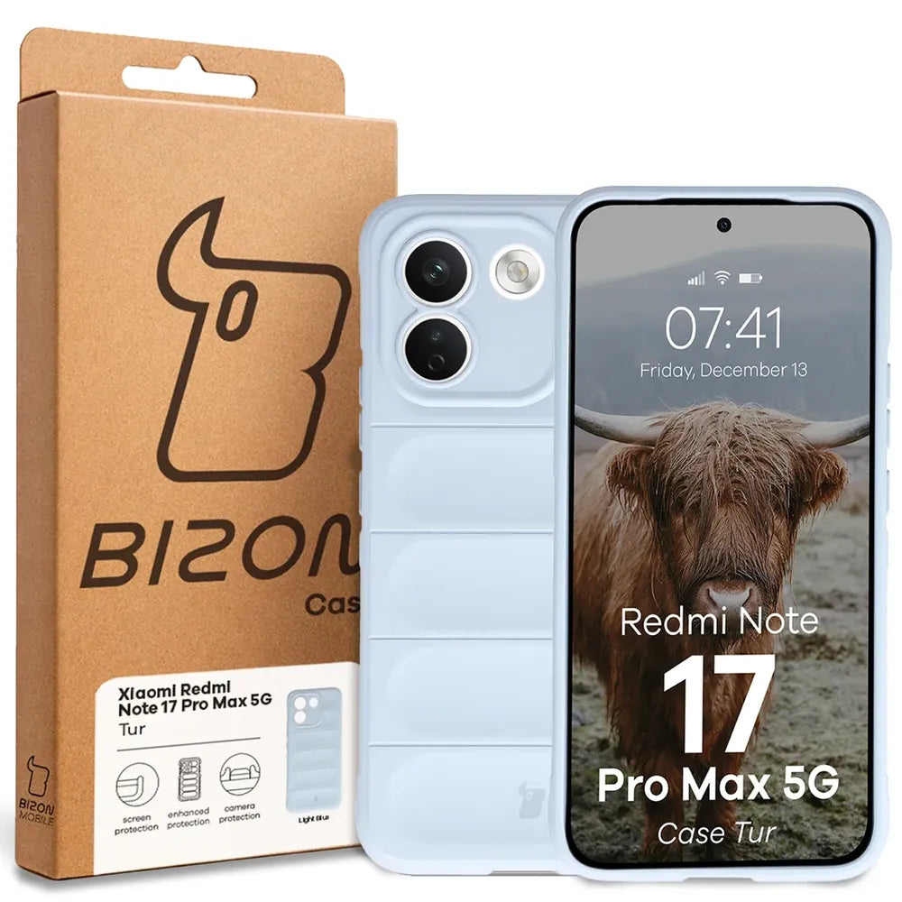 Robuste Handyhülle für Xiaomi Redmi Note 17 Pro Max 5G, Bizon Case Tur, Hellblau (8/8)