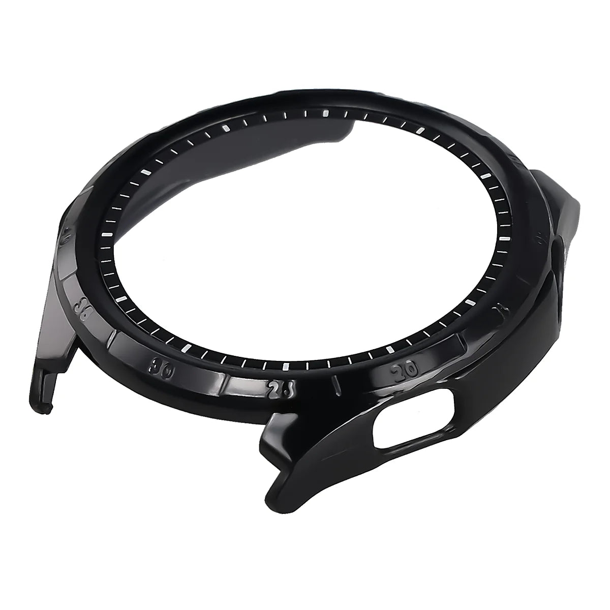 Schutzhülle mit Glas für Honor Watch 6 / 6 Plus, Bizon Case Watch Adamo, Schwarz (6/8)