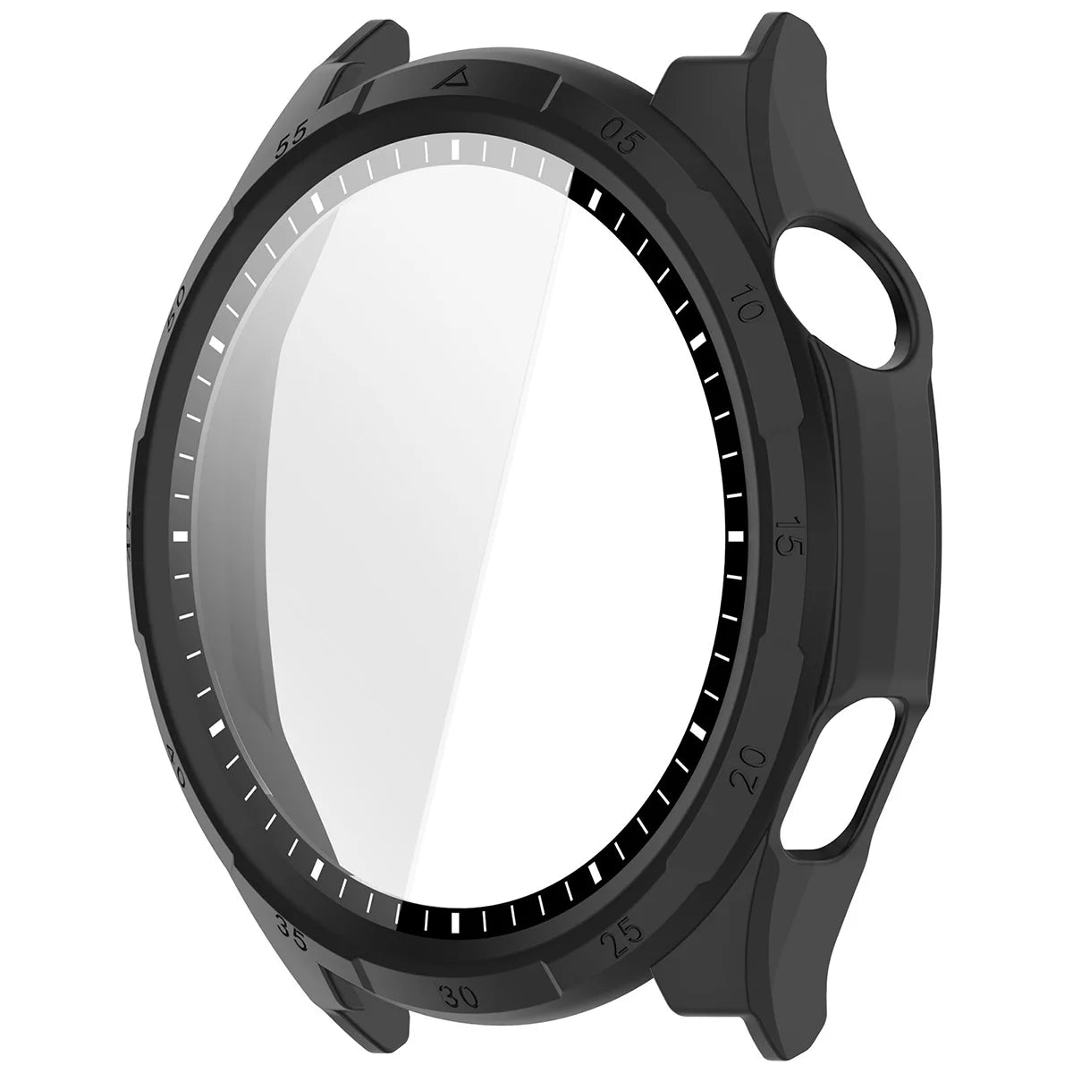 Schutzhülle mit Glas für Honor Watch 6 / 6 Plus, Bizon Case Watch Adamo, mattes Schwarz (3/8)