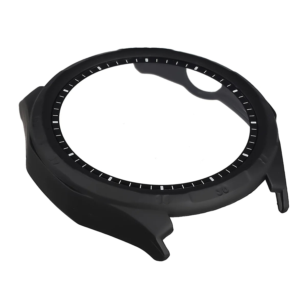 Schutzhülle mit Glas für Honor Watch 6 / 6 Plus, Bizon Case Watch Adamo, mattes Schwarz (7/8)