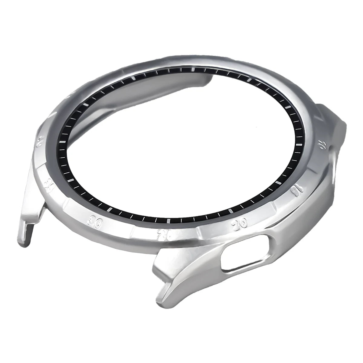 Schutzhülle mit Glas für Honor Watch 6 / 6 Plus, Bizon Case Watch Adamo, satiniertes Silbern (6/8)
