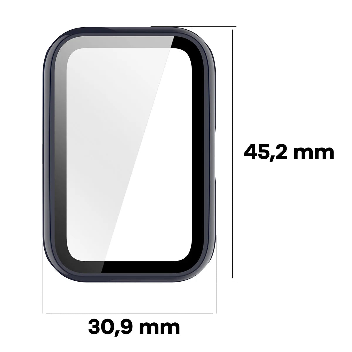 Schutzhülle mit Glas für Huawei Band 11, Bizon Case Watch Adamo, Blau