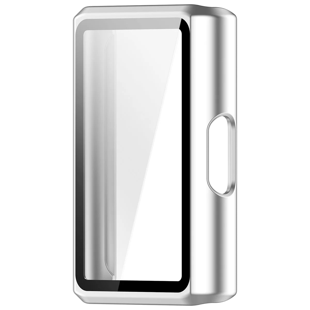 Schutzhülle mit Glas für Huawei Band 11 Pro, Bizon Case Watch Adamo, satiniertes Silbern