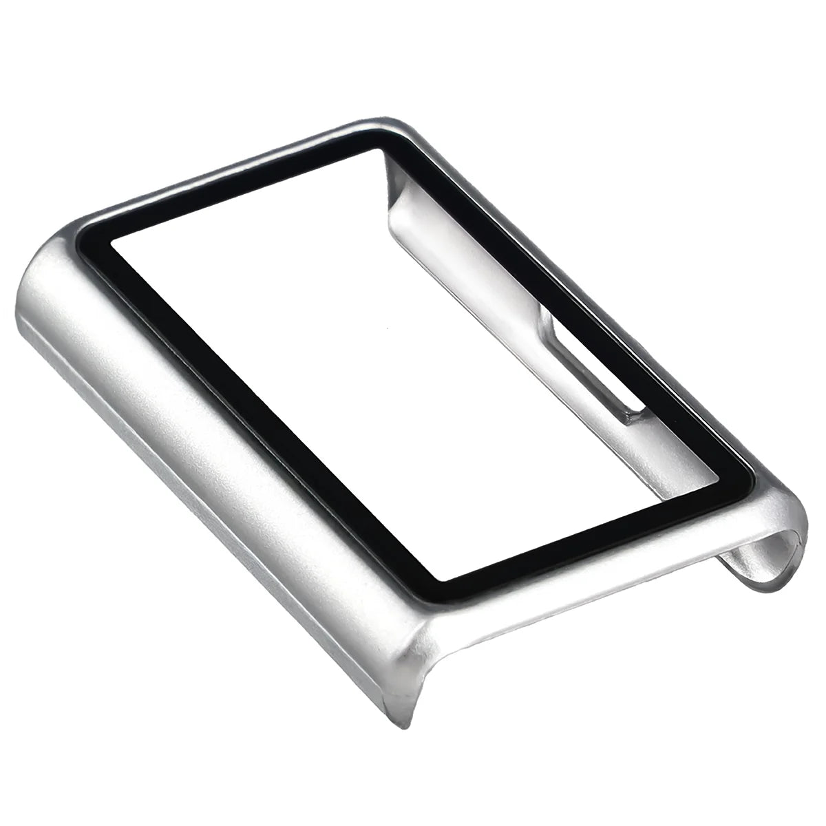 Schutzhülle mit Glas für Huawei Band 11 Pro, Bizon Case Watch Adamo, satiniertes Silbern