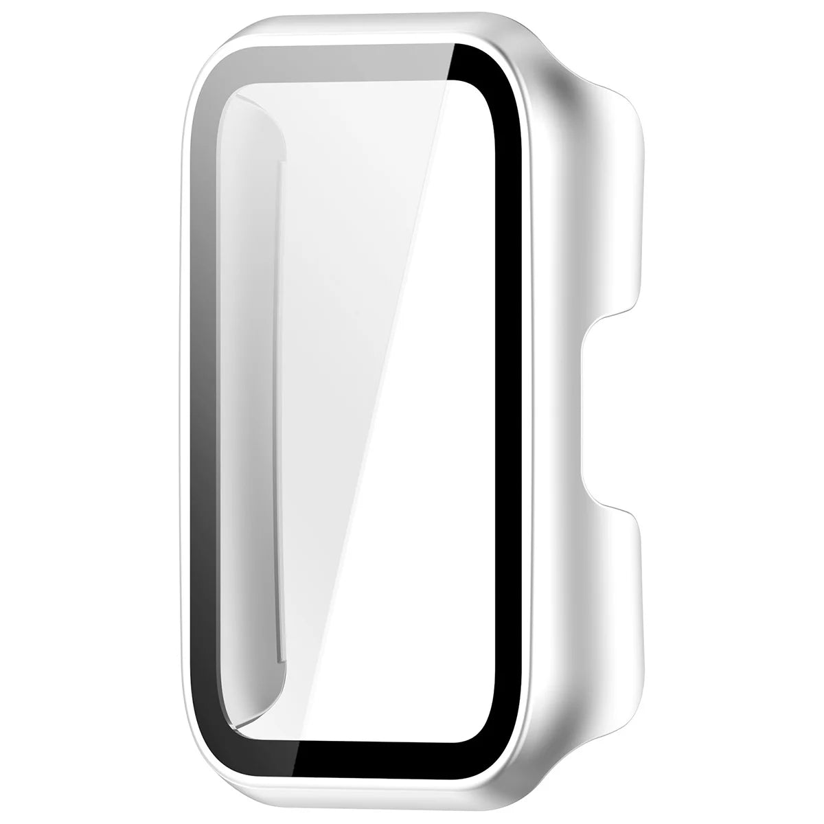 Schutzhülle mit Glas für Huawei Band 11, Bizon Case Watch Adamo, satiniertes Silbern