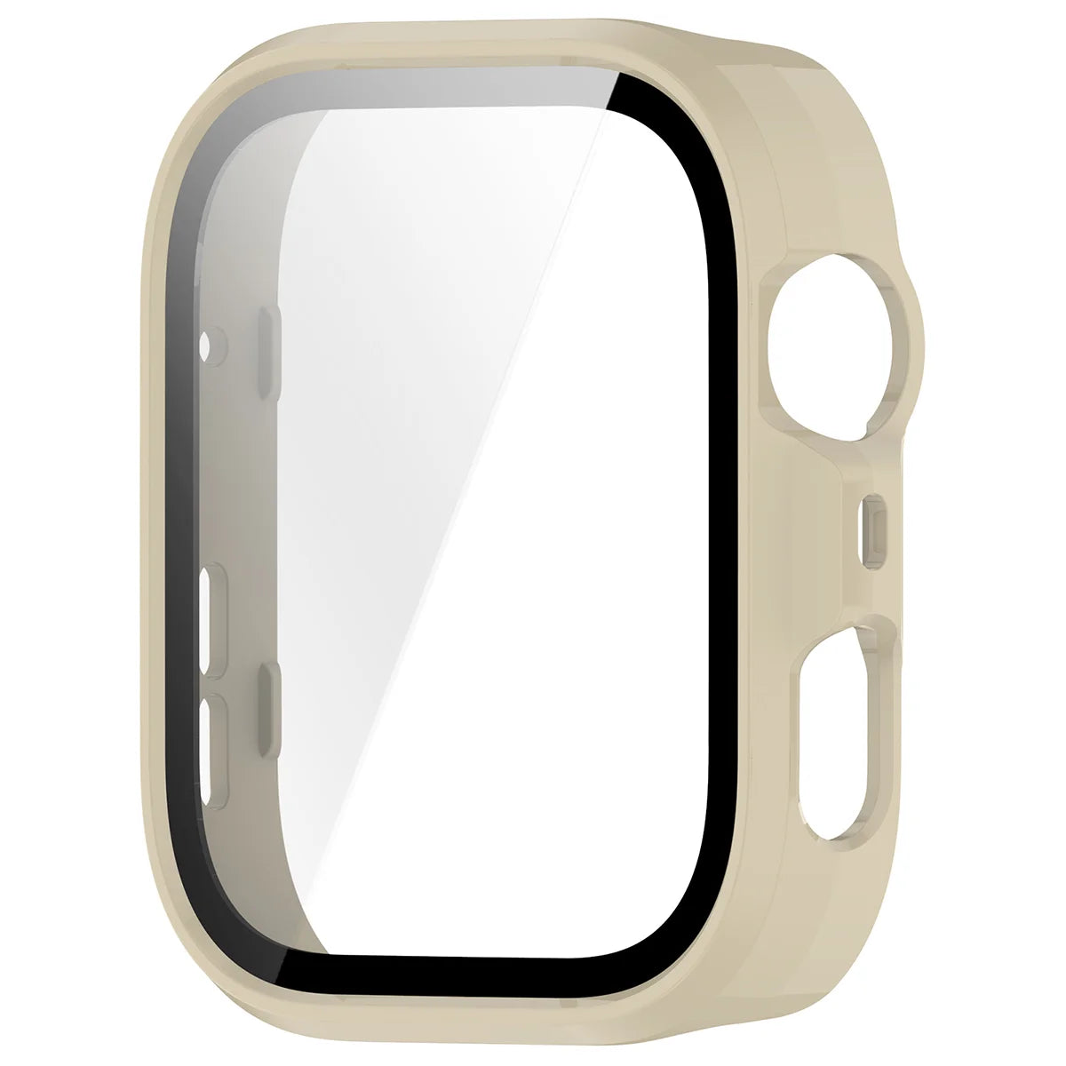 Schutzhülle mit Glas für Huawei Watch Fit 5 Pro, Bizon Case Watch Adamo, Beige