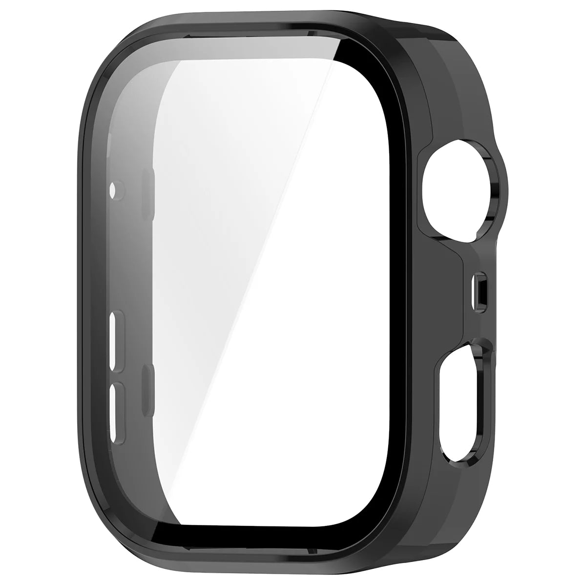 Schutzhülle mit Glas für Huawei Watch Fit 5 Pro, Bizon Case Watch Adamo, Schwarz (3/8)