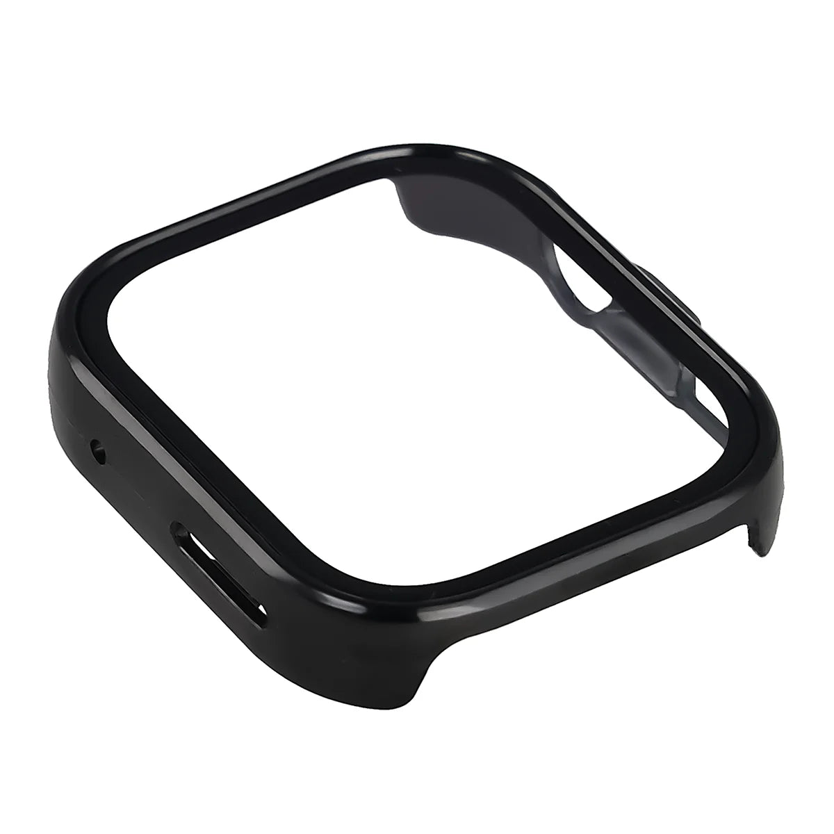 Schutzhülle mit Glas für Huawei Watch Fit 5 Pro, Bizon Case Watch Adamo, Schwarz (7/8)