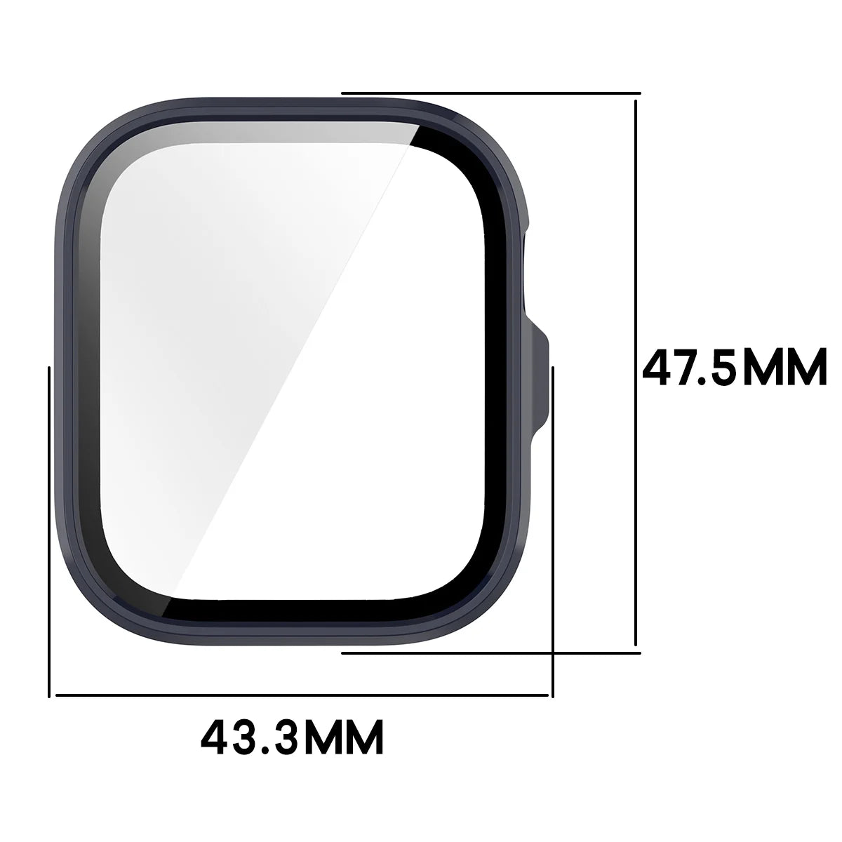 Schutzhülle mit Glas für Huawei Watch Fit 5 Pro, Bizon Case Watch Adamo, Blau