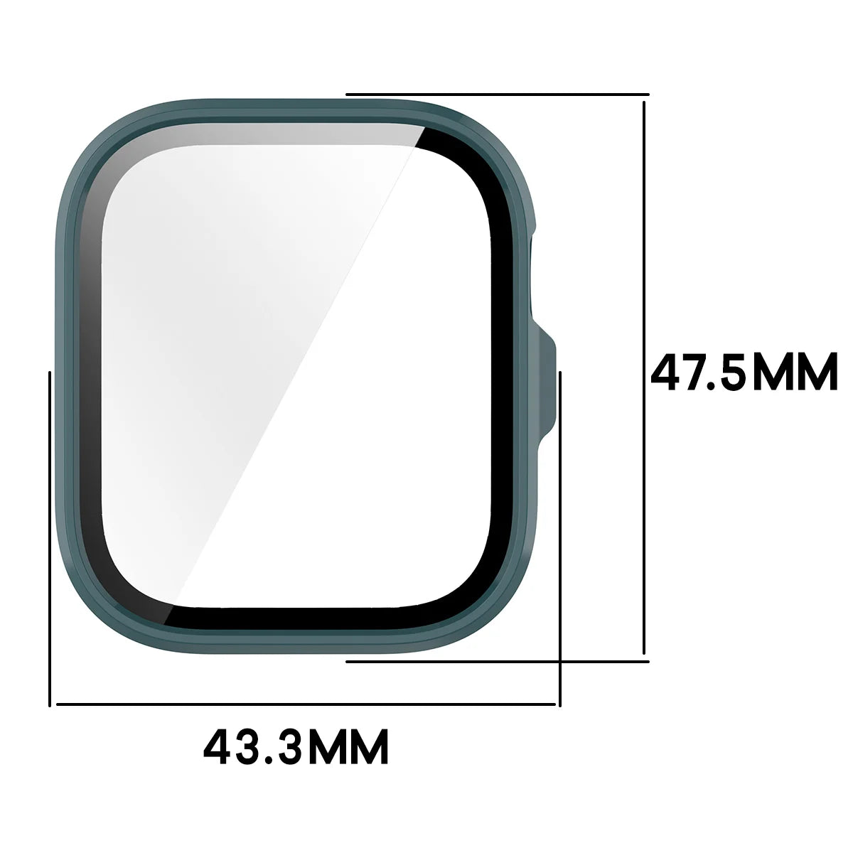 Schutzhülle mit Glas für Huawei Watch Fit 5 Pro, Bizon Case Watch Adamo, Grün