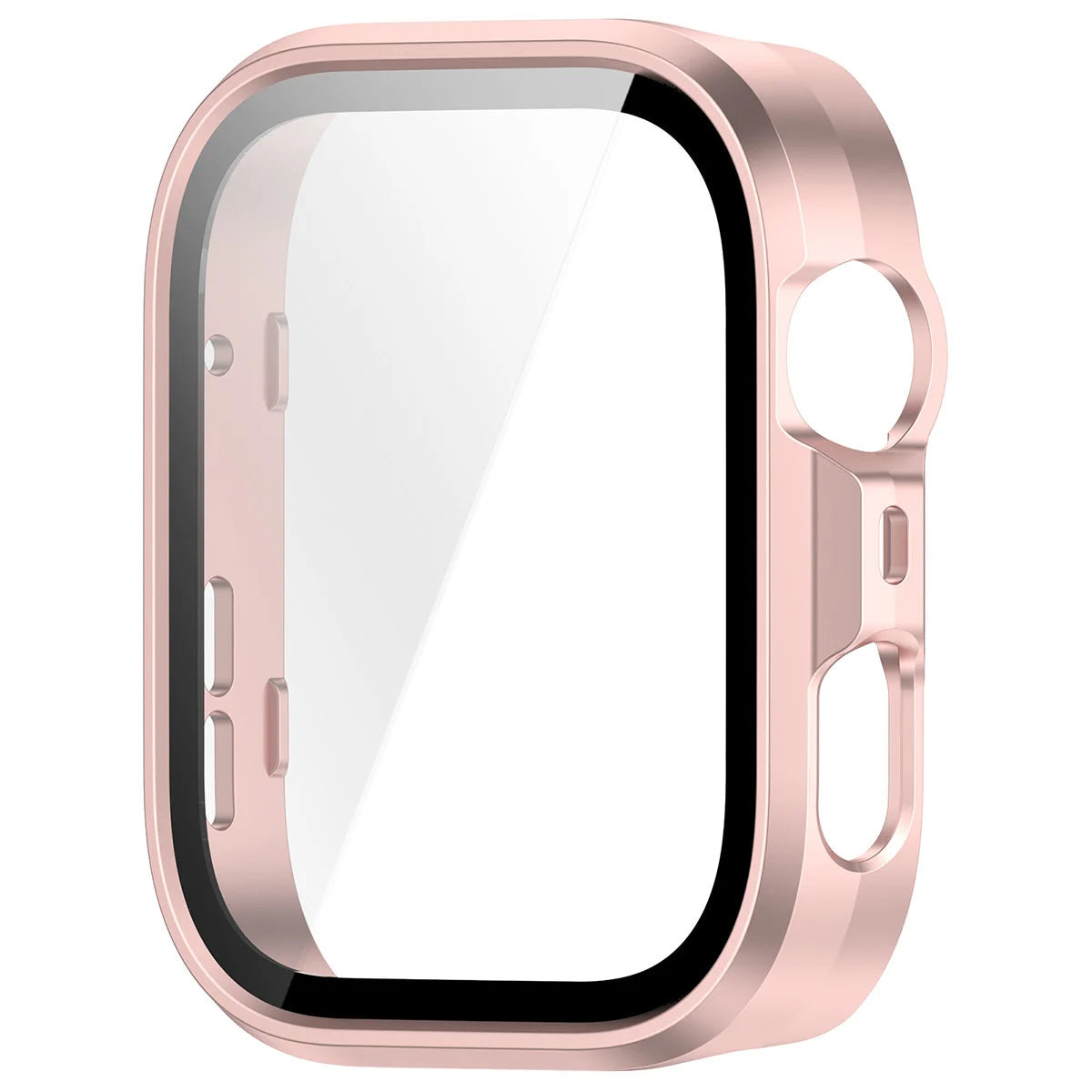 Schutzhülle mit Glas für Huawei Watch Fit 5 Pro, Bizon Case Watch Adamo, satiniertes Rosa