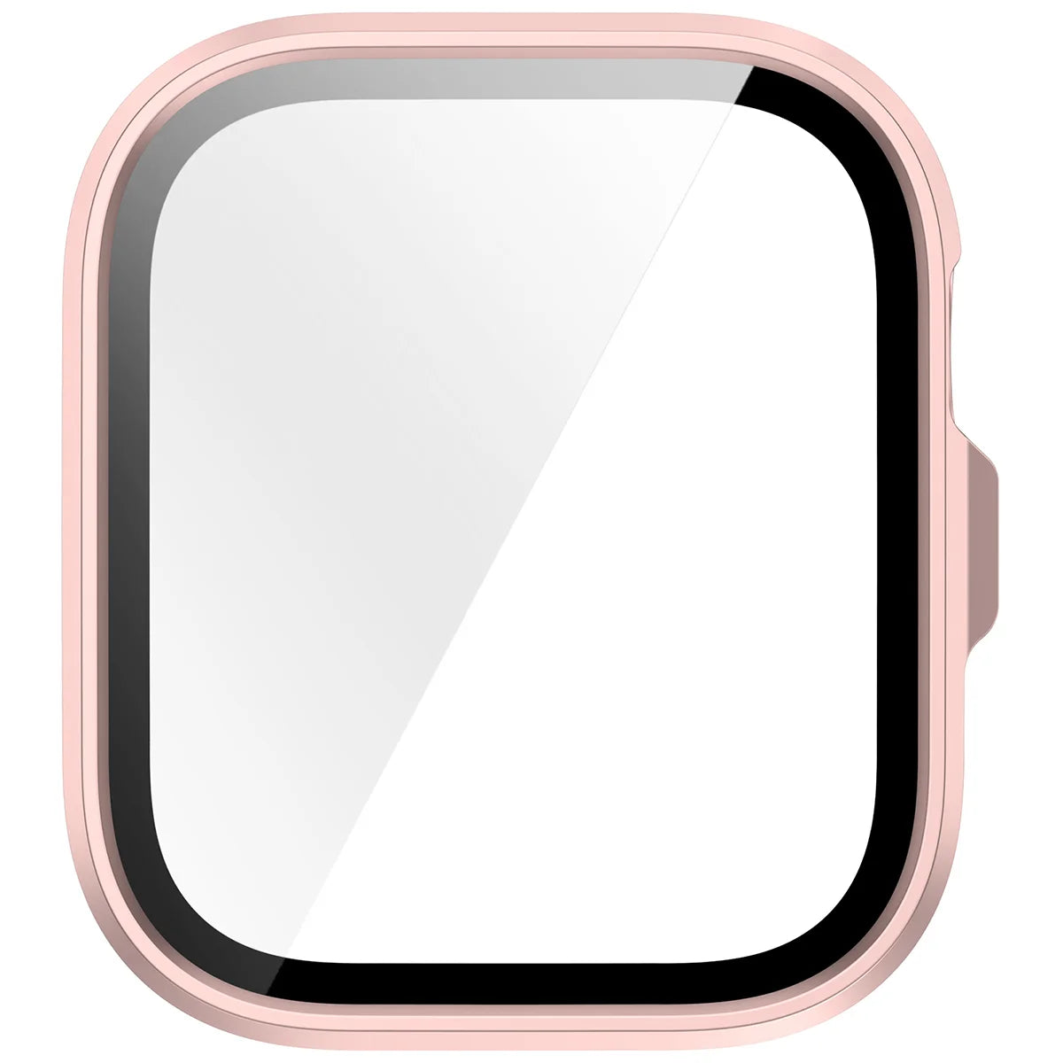 Schutzhülle mit Glas für Huawei Watch Fit 5 Pro, Bizon Case Watch Adamo, satiniertes Rosa