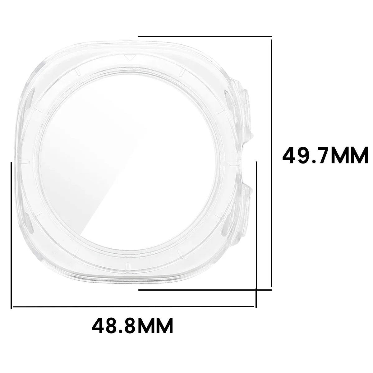 Schutzhülle mit Glas für Galaxy Watch Ultra 2 47mm (2026), Bizon Case Watch Adamo, Transparent (2/8)