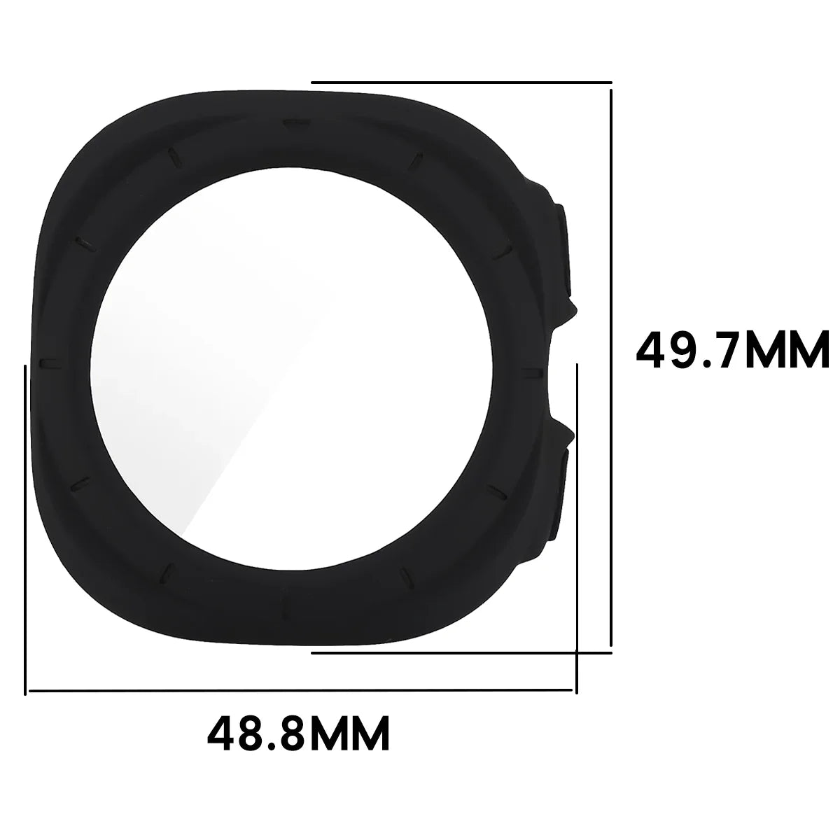 Schutzhülle mit Glas für Galaxy Watch Ultra 2 47mm (2026), Bizon Case Watch Adamo, mattes Schwarz (2/8)