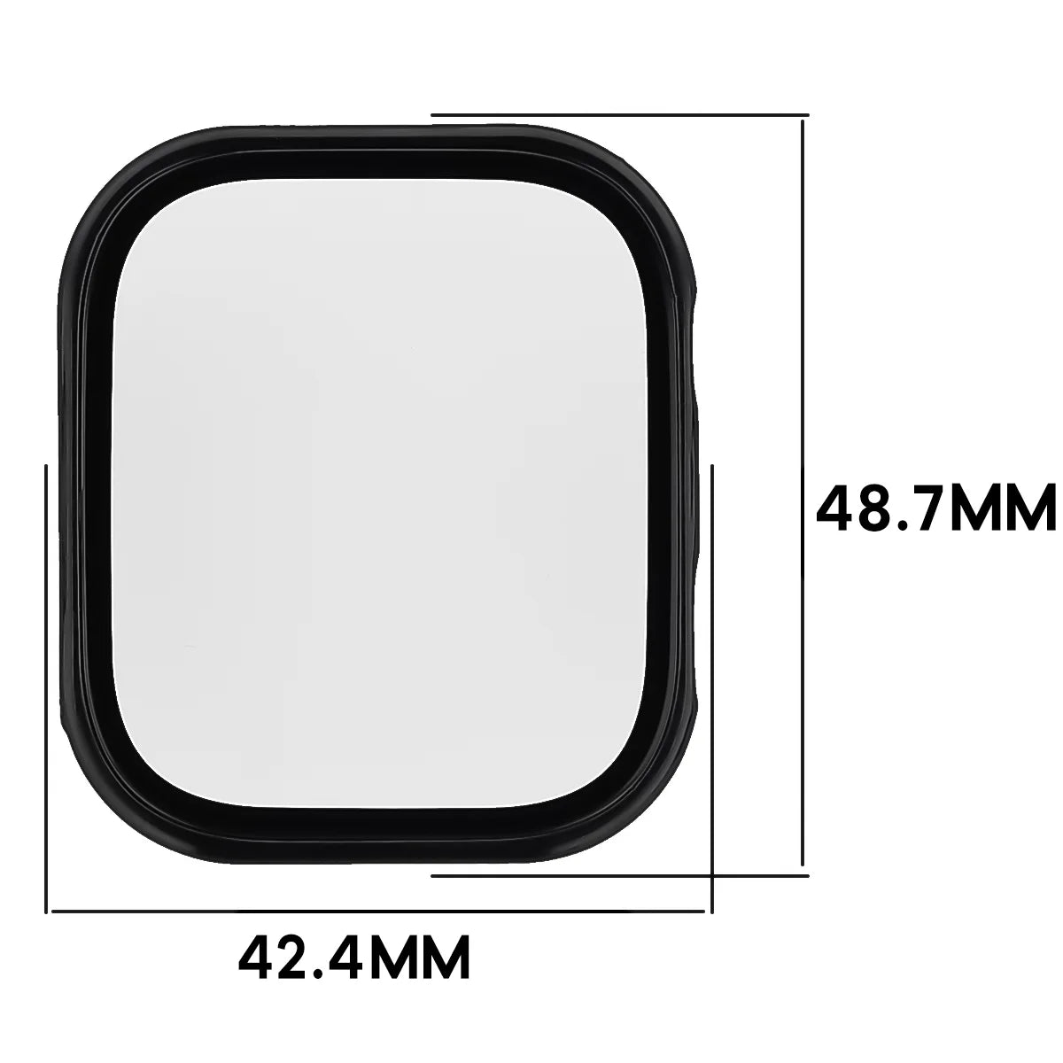 Schutzhülle mit Glas für Xiaomi Redmi Watch 6, Bizon Case Watch Adamo, Schwarz