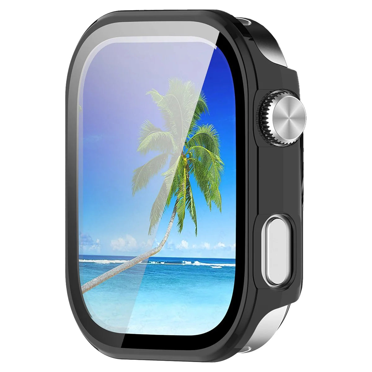 Schutzhülle mit Glas für Xiaomi Redmi Watch 6, Bizon Case Watch Adamo, Schwarz