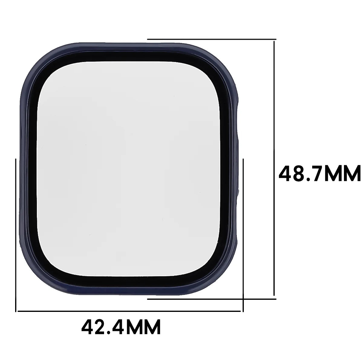 Schutzhülle mit Glas für Xiaomi Redmi Watch 6, Bizon Case Watch Adamo, Blau