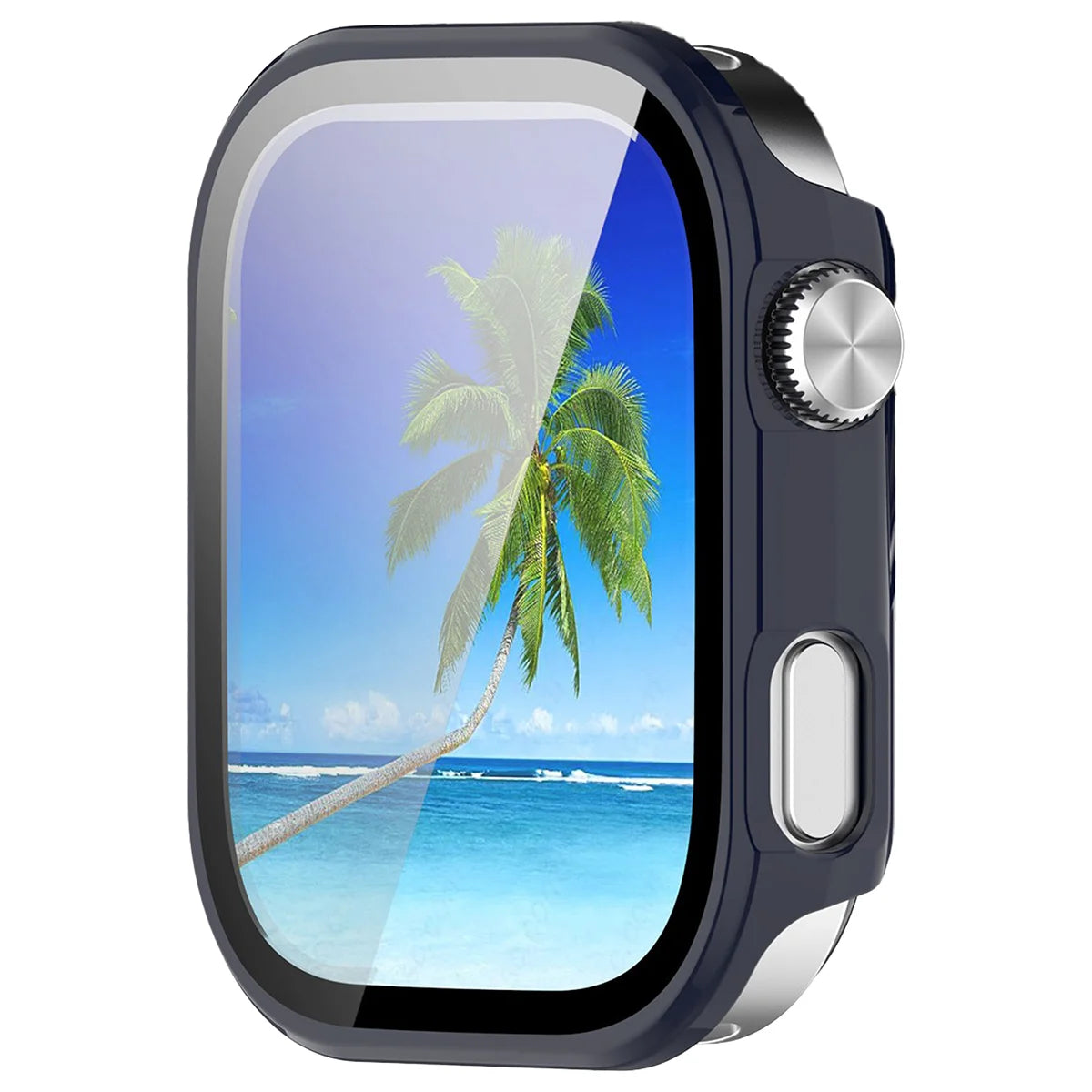 Schutzhülle mit Glas für Xiaomi Redmi Watch 6, Bizon Case Watch Adamo, Blau