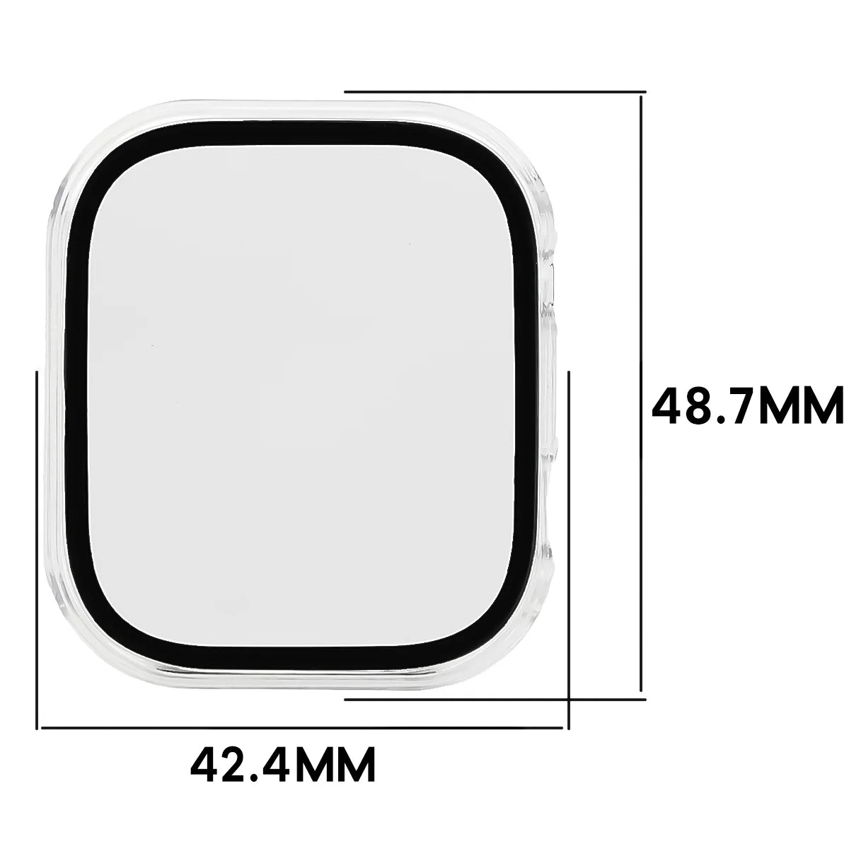 Schutzhülle mit Glas für Xiaomi Redmi Watch 6, Bizon Case Watch Adamo, Transparent