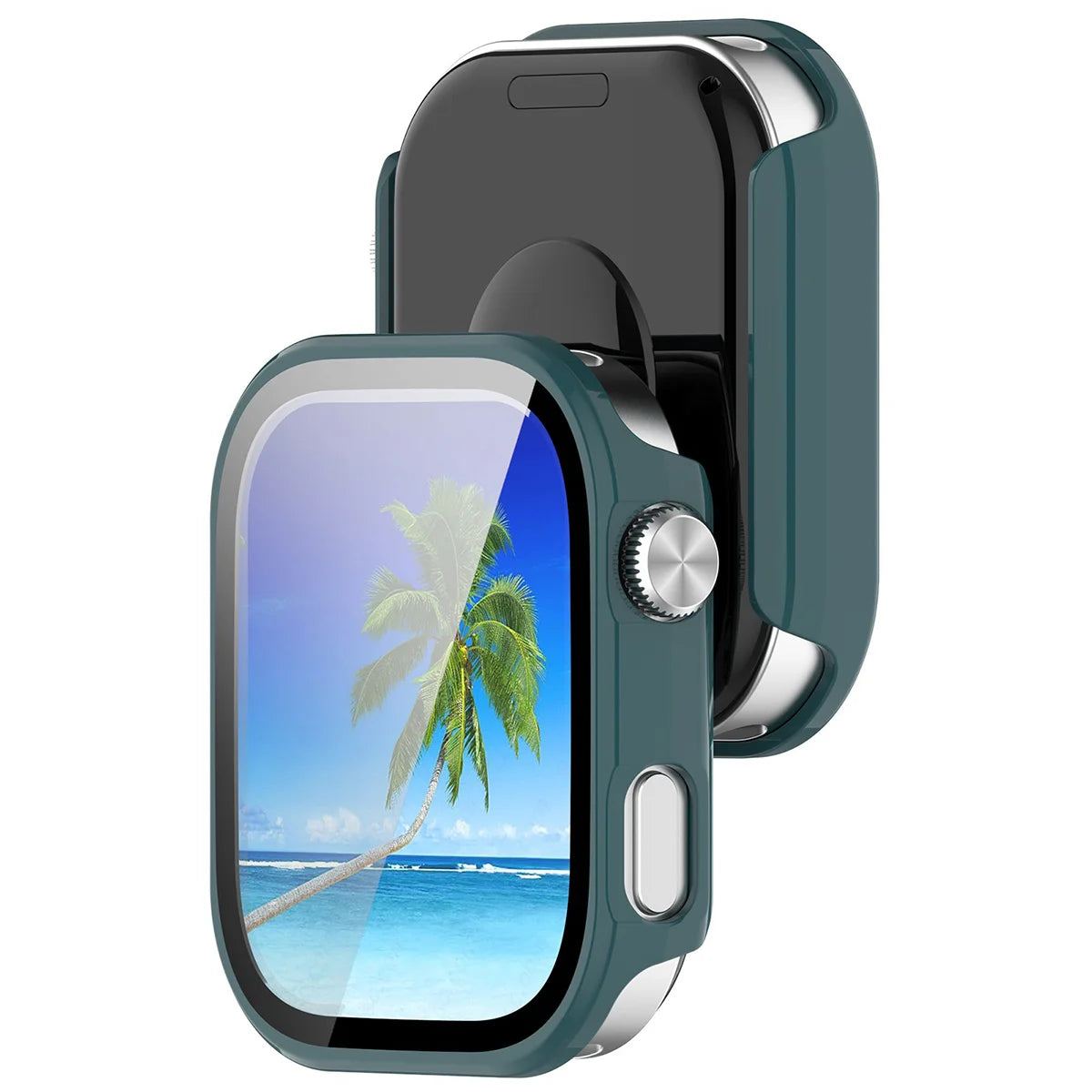 Schutzhülle mit Glas für Xiaomi Redmi Watch 6, Bizon Case Watch Adamo, Grün