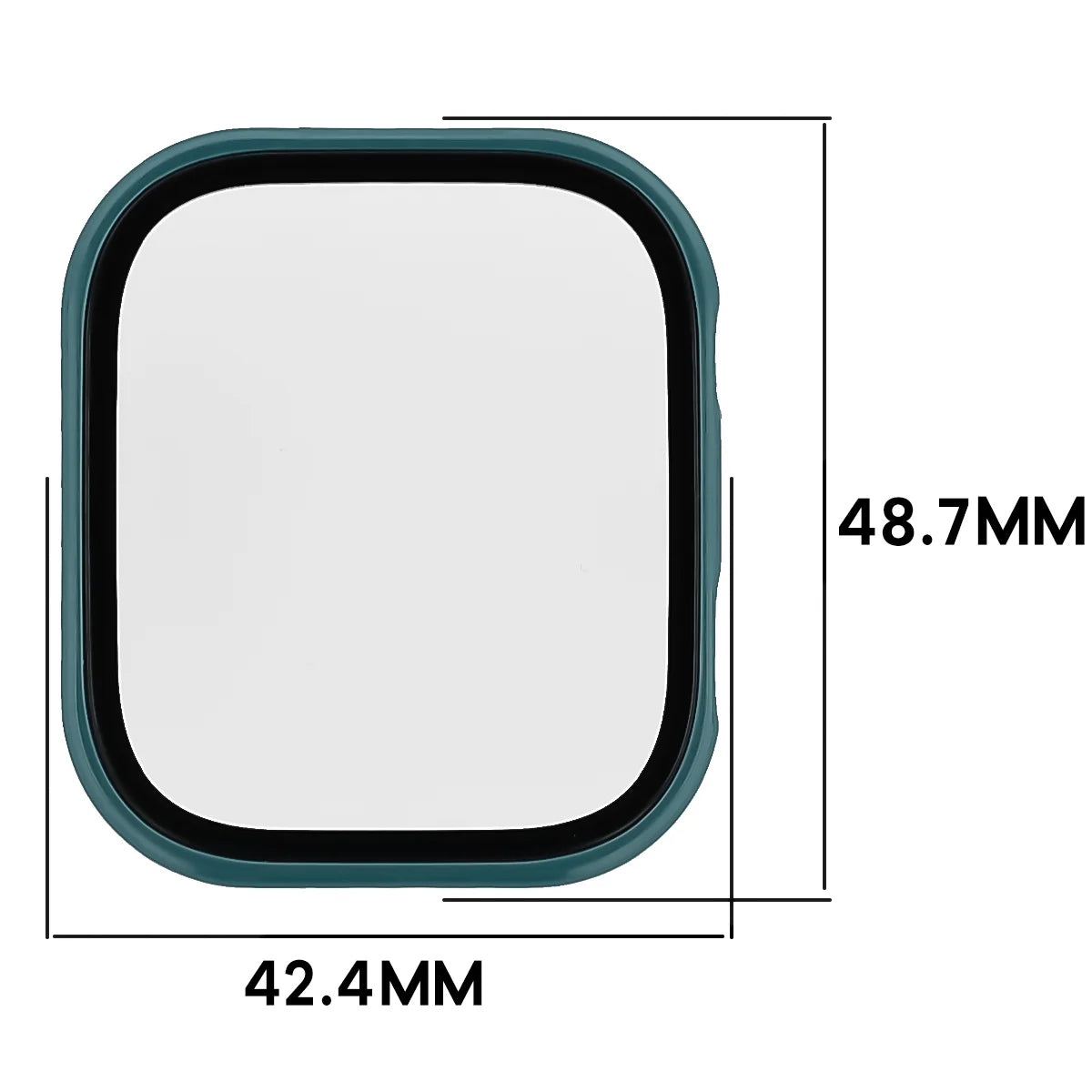 Schutzhülle mit Glas für Xiaomi Redmi Watch 6, Bizon Case Watch Adamo, Grün